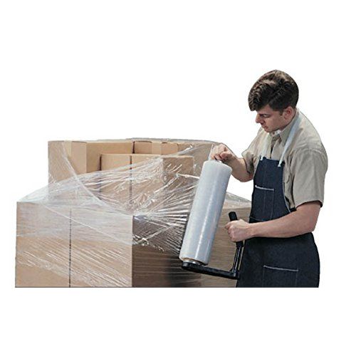  Palpak Films Best Selling Stretch Film Dispenser with Clear Plastic Stretch Film, Industrial Strength Moving & Packing Wrap, 2 Pack 18 x 1500 Ft Rolls with Tension Knob Adjustment for Furniture