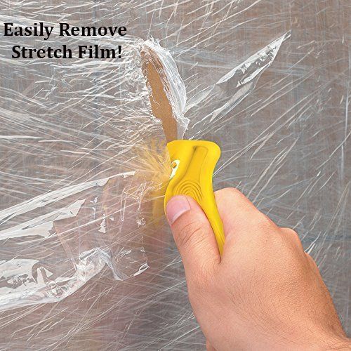  Palpak Films Best Selling Stretch Film Dispenser with Clear Plastic Stretch Film, Industrial Strength Moving & Packing Wrap, 2 Pack 18 x 1500 Ft Rolls with Tension Knob Adjustment for Furniture