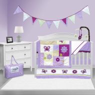 Pam Grace Creations 10 Piece Crib Bedding Set, Lavender Butterfly