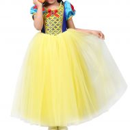 PamidaDress Girls Princess Costume Snow White Fancy Deluxe Pullover Dress Disney Dress-up Set Halloween