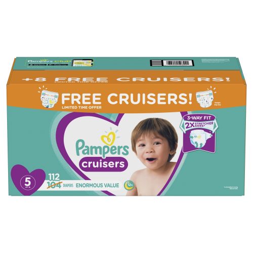  Pampers Cruisers Diapers, Size 5, 128 Count