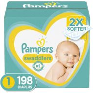 [아마존베스트]Diapers Newborn / Size 1 (8-14 lb), 198 Count - Pampers Swaddlers Disposable Baby Diapers, ONE MONTH SUPPLY