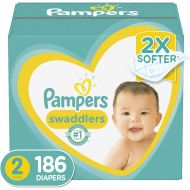 [아마존베스트]Diapers Size 2, 186 Count - Pampers Swaddlers Disposable Baby Diapers, ONE MONTH SUPPLY
