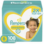 [아마존베스트]Diapers Size 6, 108 Count - Pampers Swaddlers Disposable Baby Diapers, ONE MONTH SUPPLY