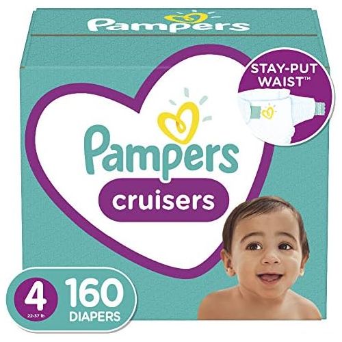  [아마존베스트]Diapers Size 4, 160 Count - Pampers Cruisers Disposable Baby Diapers, ONE MONTH SUPPLY