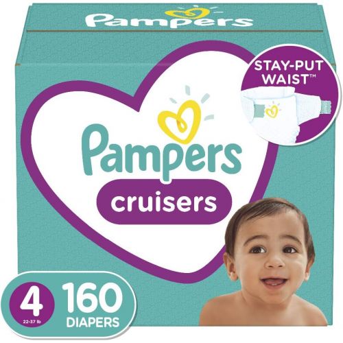  [아마존베스트]Diapers Size 4, 160 Count - Pampers Cruisers Disposable Baby Diapers, ONE MONTH SUPPLY