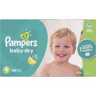 [아마존베스트]Diapers Size 6, 144 Count - Pampers Baby Dry Disposable Baby Diapers, ONE MONTH SUPPLY