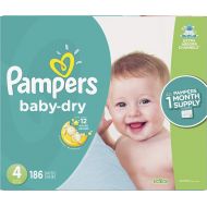 [아마존베스트]Diapers Size 4, 186 Count - Pampers Baby Dry Disposable Baby Diapers, ONE MONTH SUPPLY