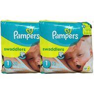 [아마존베스트]Pampers Swaddlers Diapers, Size 1, 20 Count Pack of 2 (Total of 40 Pampers)