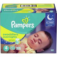 [아마존베스트]Diapers Size 4 58 Count - Pampers Swaddlers Overnights Disposable Baby Diapers, SUPER