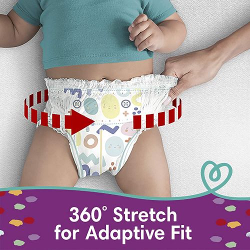  [아마존베스트]Pampers Pull On Diapers Size 5 - Cruisers 360˚ Fit Disposable Baby Diapers with Stretchy Waistband, 112Count ONE Month Supply