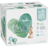 [아마존베스트]Size 2, 186 Count - Pampers Pure Disposable Baby Diapers, Hypoallergenic and Fragrance Free Protection, ONE MONTH SUPPLY