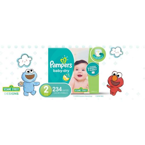  [아마존베스트]Diapers Size 2, 234 Count - Pampers Baby Dry Disposable Baby Diapers, ONE MONTH SUPPLY