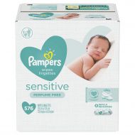 [아마존베스트]Pampers Sensitive Water-Based Baby Diaper Wipes, 9 Refill Packs for Dispenser Tub - Hypoallergenic and Unscented - 576 Count