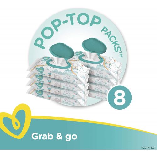  [아마존베스트]Pampers Sensitive Water-Based Baby Wipes, 12 Pop-Top and Refill Combo Packs, 864 Count