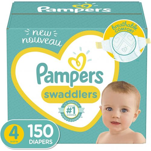  Diapers Size 4, 150 Count - Pampers Swaddlers Disposable Baby Diapers, ONE MONTH SUPPLY