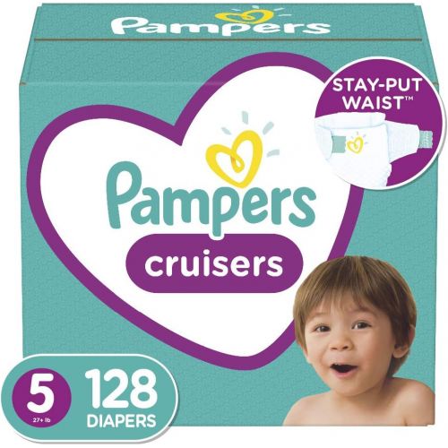  Diapers Size 5, 128 Count - Pampers Cruisers Disposable Baby Diapers, ONE MONTH SUPPLY