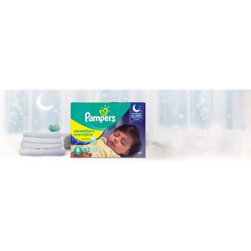  Diapers Size 6, 42 Count - Pampers Swaddlers Overnights Disposable Baby Diapers, Super Pack