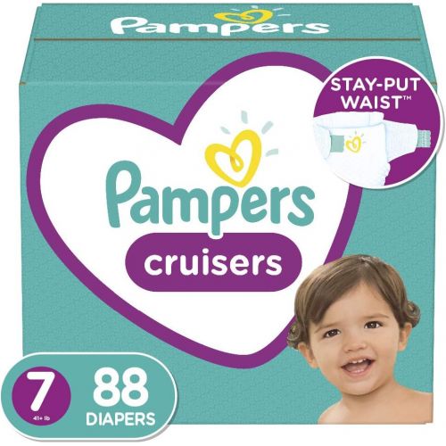  Diapers Size 7, 88 Count - Pampers Cruisers Disposable Baby Diapers, ONE MONTH SUPPLY