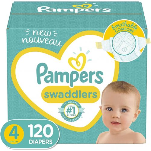  Diapers Size 4, 120 Count - Pampers Swaddlers Disposable Baby Diapers