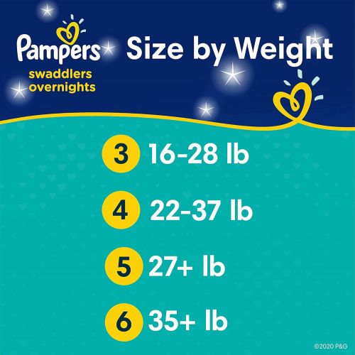  Diapers Size 4, 58 Count - Pampers Swaddlers Overnights Disposable Baby Diapers, Super Pack