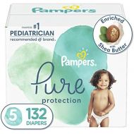 Diapers Size 5, 132 Count - Pampers Pure Disposable Baby Diapers, Hypoallergenic and Unscented Protection, ONE MONTH SUPPLY