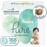 Diapers Size 3, 168 Count - Pampers Pure Protection Disposable Baby Diapers, Hypoallergenic and Unscented Protection, ONE Month Supply
