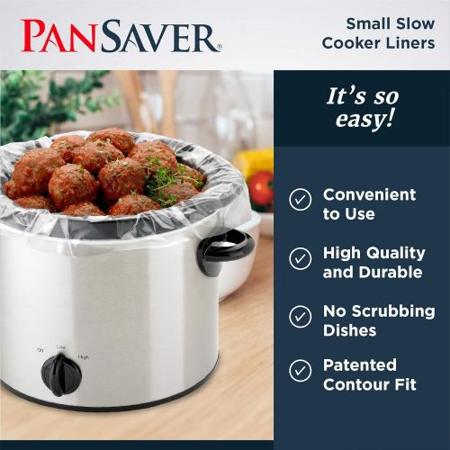  [아마존베스트]PanSaver Small Slow Cooker Liner for Kitchen Use, Fits 1-3 Quarts 5 Count