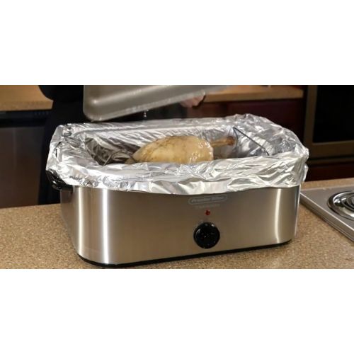  Pansaver Foil Electric Roaster Liners, 3 Box Bundle (6 Liners for Roasters). Fits 16, 18 and 22 Quart Roasters. Best Liners for Roasting Whole Meats.