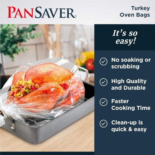  PanSaver Turkey Bags, Oven Bags for Cooking, Poultry Bag for Brining Turkey, 2 Count