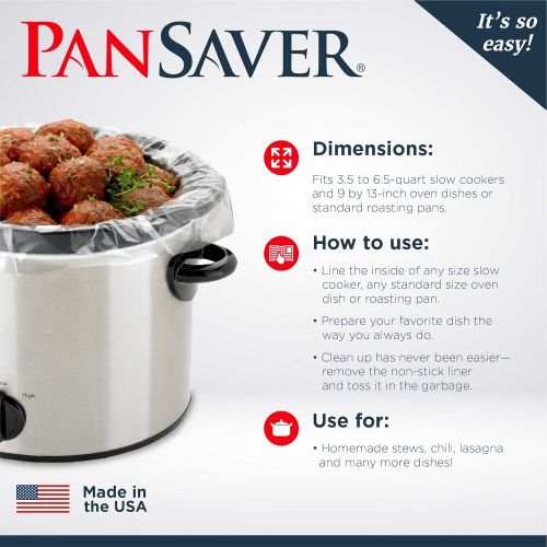  [아마존베스트]PanSaver EZ Clean Multiuse Cooking Bags and Slow Cooker Liners, 25 Count