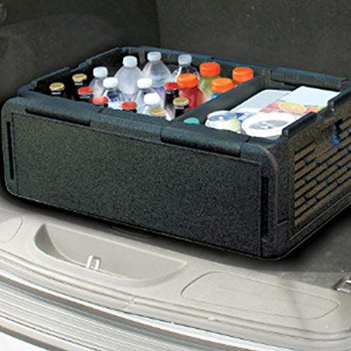  Panamami 35L Tragbare Groesse Auto Kuehlschrank Auto Innen Kuehlschrank Trinken Lebensmittel Kuehler Waermer Box fuer Auto Outdoor Camping Picknick - schwarz