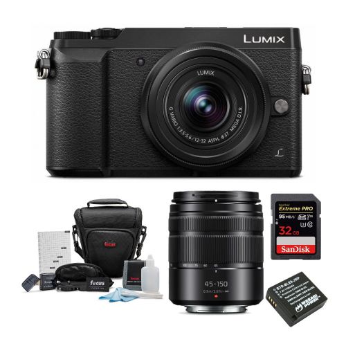 파나소닉 Panasonic 4K Mirrorless Camera with 12-32mm and 45-150mm Lenses Bundle