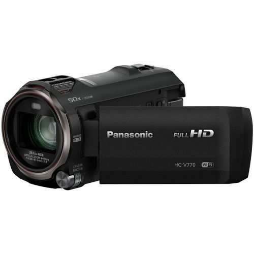 파나소닉 Panasonic HC-V770K HD Camcorder with Mini Zoom Microphone + 64GB SDXC Memory Card + Gadget Bag + Corel PaintShop Pro X9 + Microfiber Cloth + Memory Card Wallet + Card Reader + Trip