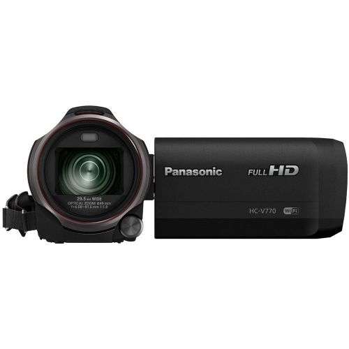 파나소닉 Panasonic HC-V770K HD Camcorder with Mini Zoom Microphone + 64GB SDXC Memory Card + Gadget Bag + Corel PaintShop Pro X9 + Microfiber Cloth + Memory Card Wallet + Card Reader + Trip