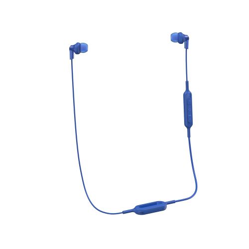 파나소닉 Panasonic PANASONIC Bluetooth Earbud Headphones with Microphone, Call/Volume Controller and Quick Charge Function - RP-HJE120B-A - in-Ear Headphones (Blue)