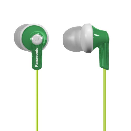 파나소닉 Panasonic ErgoFit In-Ear Earbud Headphones RP-HJE120-G (Green) Dynamic Crystal Clear Sound, Ergonomic Comfort-Fit