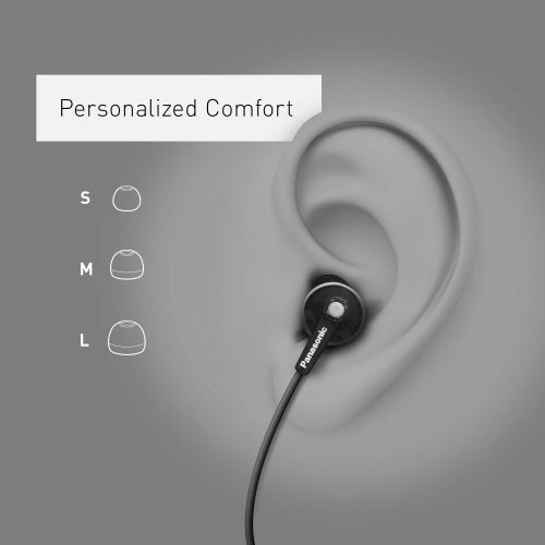 파나소닉 Panasonic ErgoFit in-Ear Earbud Headphones RP-HJE120-AA (Metallic Blue) Dynamic Crystal-Clear Sound, Ergonomic Comfort-Fit