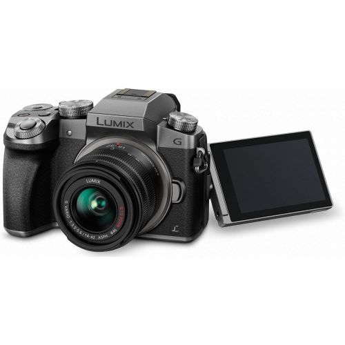 파나소닉 [아마존 핫딜] [아마존핫딜]Panasonic PANASONIC LUMIX G7 4K Digital Mirrorless Camera Bundle with LUMIX G Vario 14-42mm and 45-150mm Lenses, 16MP, 3-Inch Touch LCD, DMC-G7WK (USA Black)