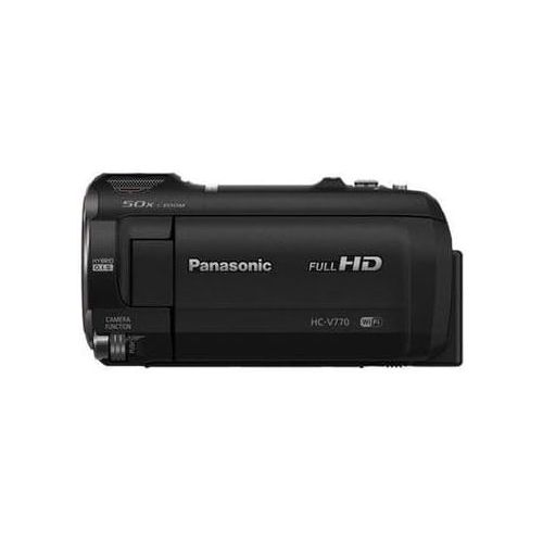 파나소닉 [아마존베스트]Panasonic Full HD Camcorder HC-V770, 20X Optical Zoom, 1/2.3-Inch BSI Sensor, HDR Capture, Wi-Fi Smartphone Twin Video Capture (Black, USA)