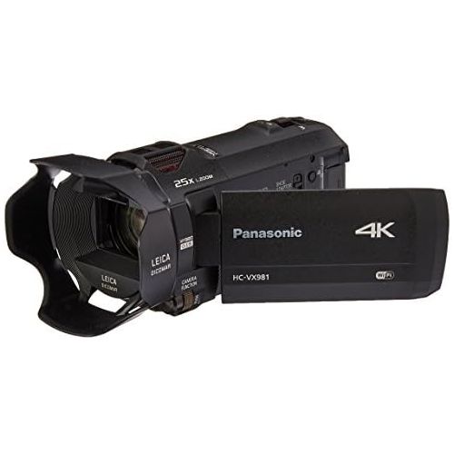 파나소닉 [아마존베스트]Panasonic 4K Ultra HD Camcorder HC-VX981K, 20X Optical Zoom, 1/2.3-Inch BSI Sensor, HDR Capture, Wi-Fi Smartphone Twin Video Capture (Black, USA)