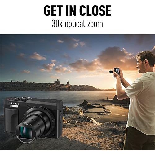 파나소닉 [아마존베스트]Panasonic PANASONIC LUMIX DC-ZS70K, 20.3 Megapixel, 4K Digital Camera, Touch Enabled 3-inch 180 Degree Flip-front Display, 30X LEICA DC VARIO-ELMAR Lens, WiFi (Black)