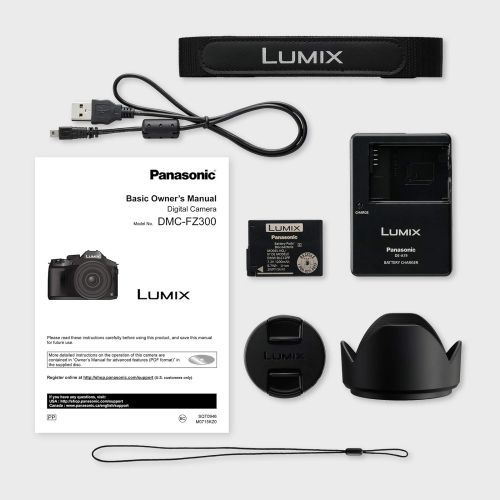 파나소닉 [아마존베스트]Panasonic PANASONIC LUMIX FZ300 Long Zoom Digital Camera Features 12.1 Megapixel, 1/2.3-inch Sensor, 4K Video, WiFi, Splash & Dustproof Camera Body, Leica DC 24X F2.8 Zoom Lens - DMC-FZ300K