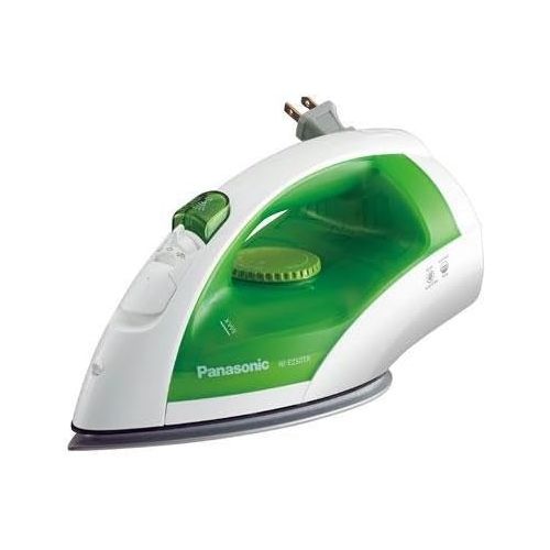 파나소닉 [아마존베스트]Panasonic Dry and Steam Iron with Titanium Coated Soleplate, Precision Temperature Dial and Safety Auto Shut Off  1200 Watt  NI-E250TR (White/Green)