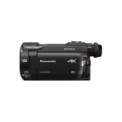 파나소닉 Panasonic 4K Cinema-Like Video Camera Camcorder HC-WXF991K, 20X Leica DICOMAR Lens, 1/2.3 BSI Sensor, 5-Axis Hybrid O.I.S, HDR Mode, EVF, WiFi, Multi Scene Video Recording (Black)