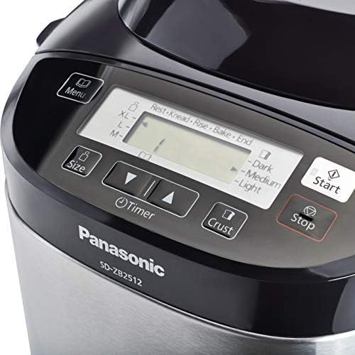 파나소닉 Panasonic Brotbackautomat mit 2 Knethaken SD-ZB2512KXE (Brotbackmaschine, 33 Backprogramme, Brotbackautomat glutenfrei, Bread Maker, Edelstahl)