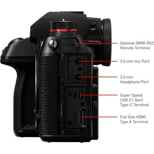 파나소닉 Panasonic LUMIX S1 Full Frame Mirrorless Camera with 24.2MP MOS High Resolution Sensor, L-Mount Lens Compatible, 4K HDR Video and 3.2” LCD - DC-S1BODY