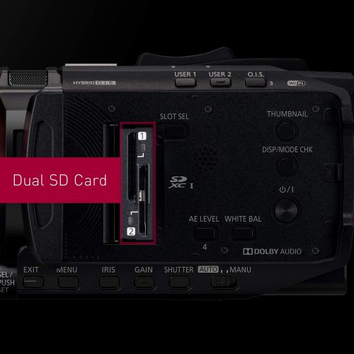 파나소닉 Panasonic X1500 4K Professional Camcorder with 24X Optical Zoom, WiFi HD Live Streaming, HC-X1500 (USA Black)