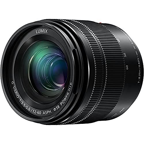 파나소닉 PANASONIC LUMIX G VARIO LENS, 12-60MM, F3.5-5.6 ASPH., MIRRORLESS MICRO FOUR THIRDS, POWER OPTICAL I.S., H-FS12060 (USA BLACK)