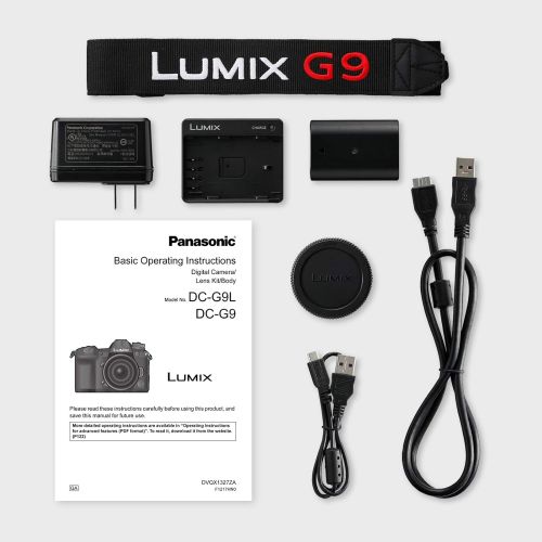 파나소닉 Panasonic LUMIX G9 4K Digital Camera, 20.3 Megapixel Mirrorless Camera Plus 80 Megapixel High-Resolution Mode, 5-Axis Dual I.S. 2.0, 3-Inch LCD, DC-G9 (Black)